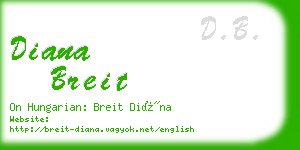 diana breit business card